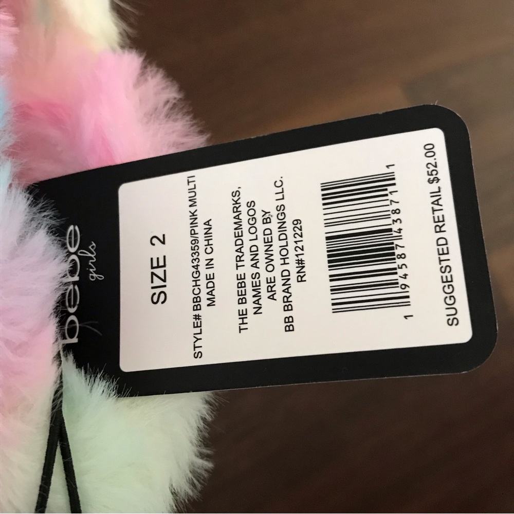 Bebe Girl's Fur Lined Winter Boot with Rhinestone Details NWT - Picture 8 of 11